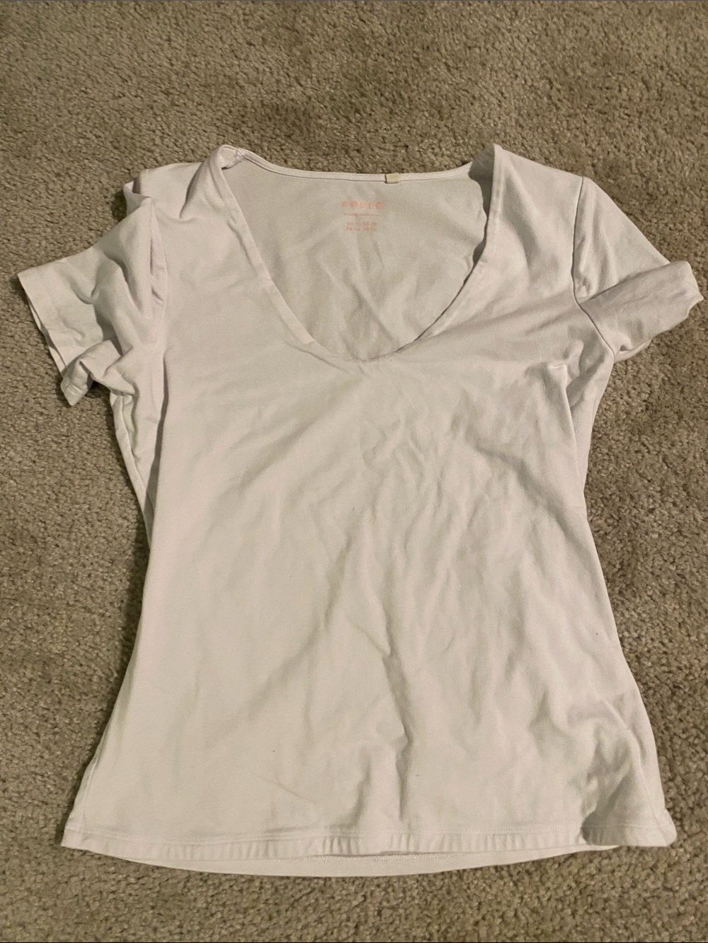 Boden White V-Neck Short Sleeve Tee